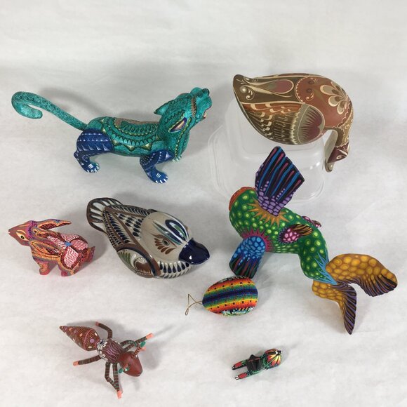 Lot of Mexican Folk Art Alebrijes, Huichol Beaded and Tonola New and Vintage. Pl - Picture 2 of 15